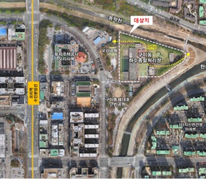 건축과-성남 구미동 옛 하수종말처리장 위치도.JPG width: 100%; height : 150px