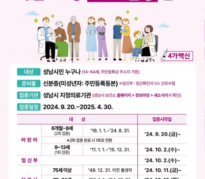 중원구보건소-성남시 모든 시민 독감 백신 무료 접종 일정 안내 포스터.jpg width: 100%; height : 150px