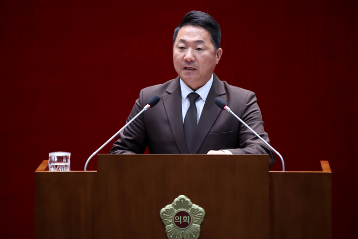 국민의힘협의회 정용한 대표의원, "아직도 전임시장 재판 중인…