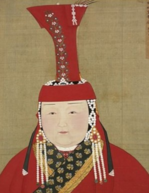 원 제국 ‘세조 황후’의 여자 머리 장식.png