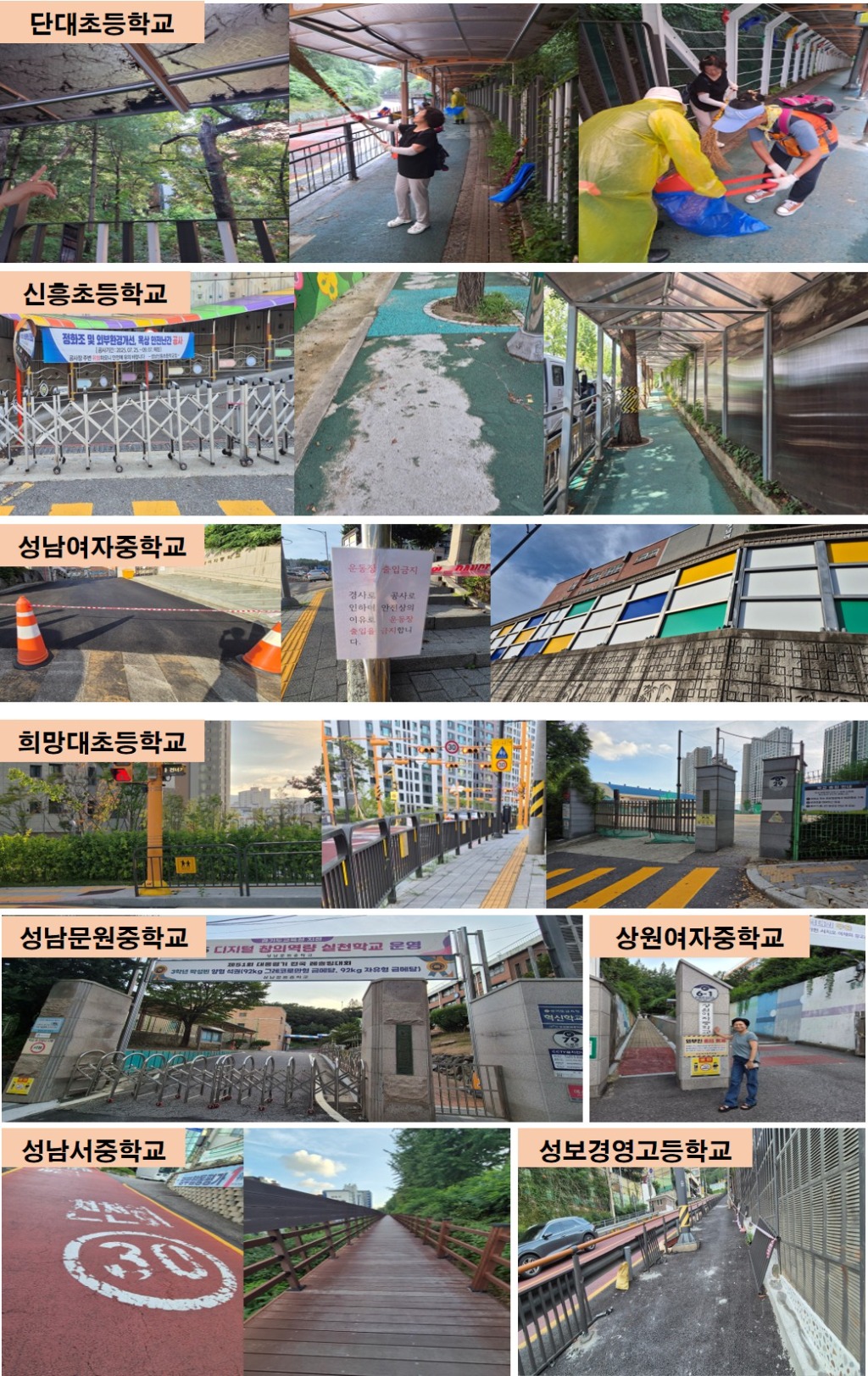 성남시 박주윤 시의원,  개학 앞두고 지역 학교 통학로 집중…