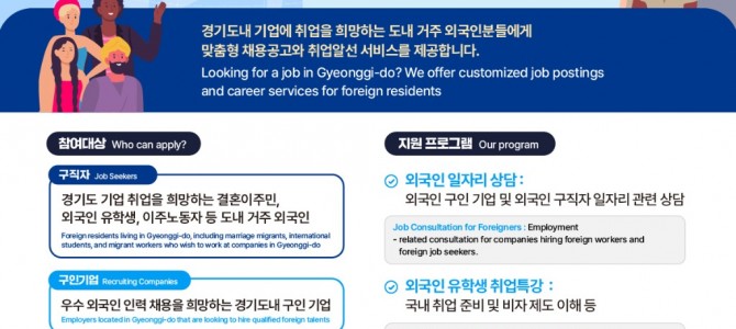 경기도일자리재단, 도내 외국인 대상 고용지…