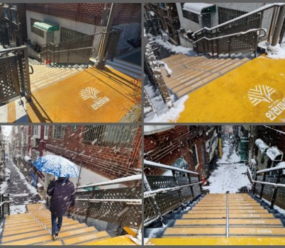 건축과-성남시 은행1동 안전마을에 설치한 사계절 미끄럼방지 탄소발열매트 계단 모습.jpg width: 100%; height : 150px