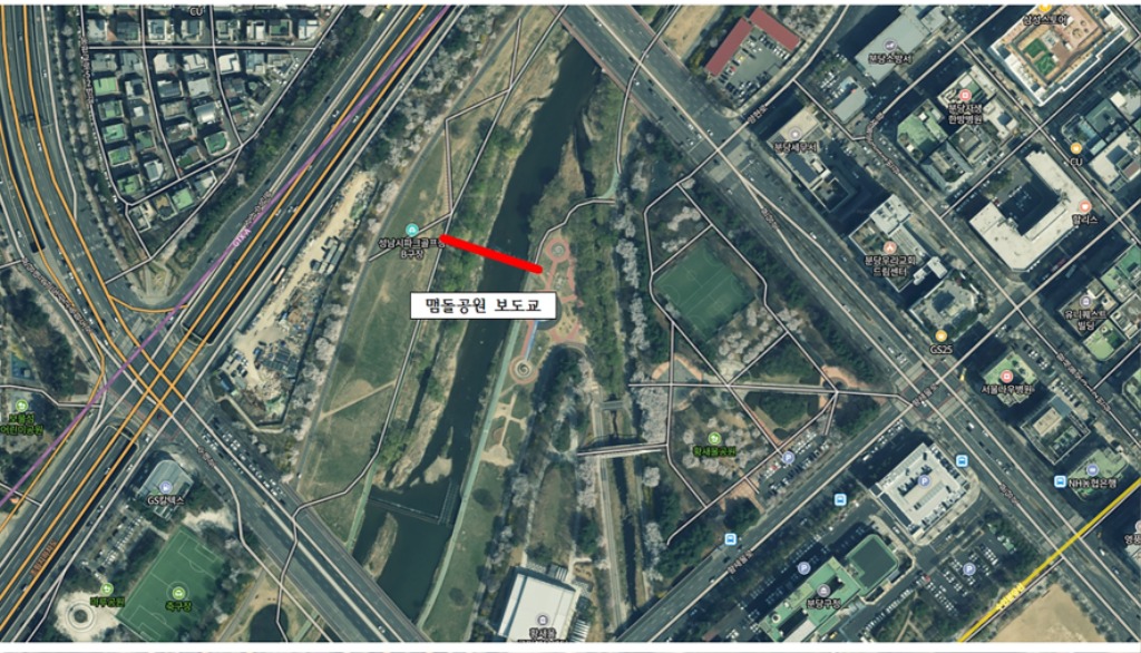 생태하천과-성남시 분당구 수내동 44번지 탄천 맴돌공원 보도교 위치도.jpg